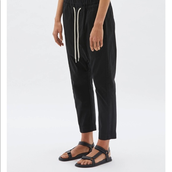 Cropped Cotton Bassike Pants with Tuxedo Banding - Picture 5 of 8